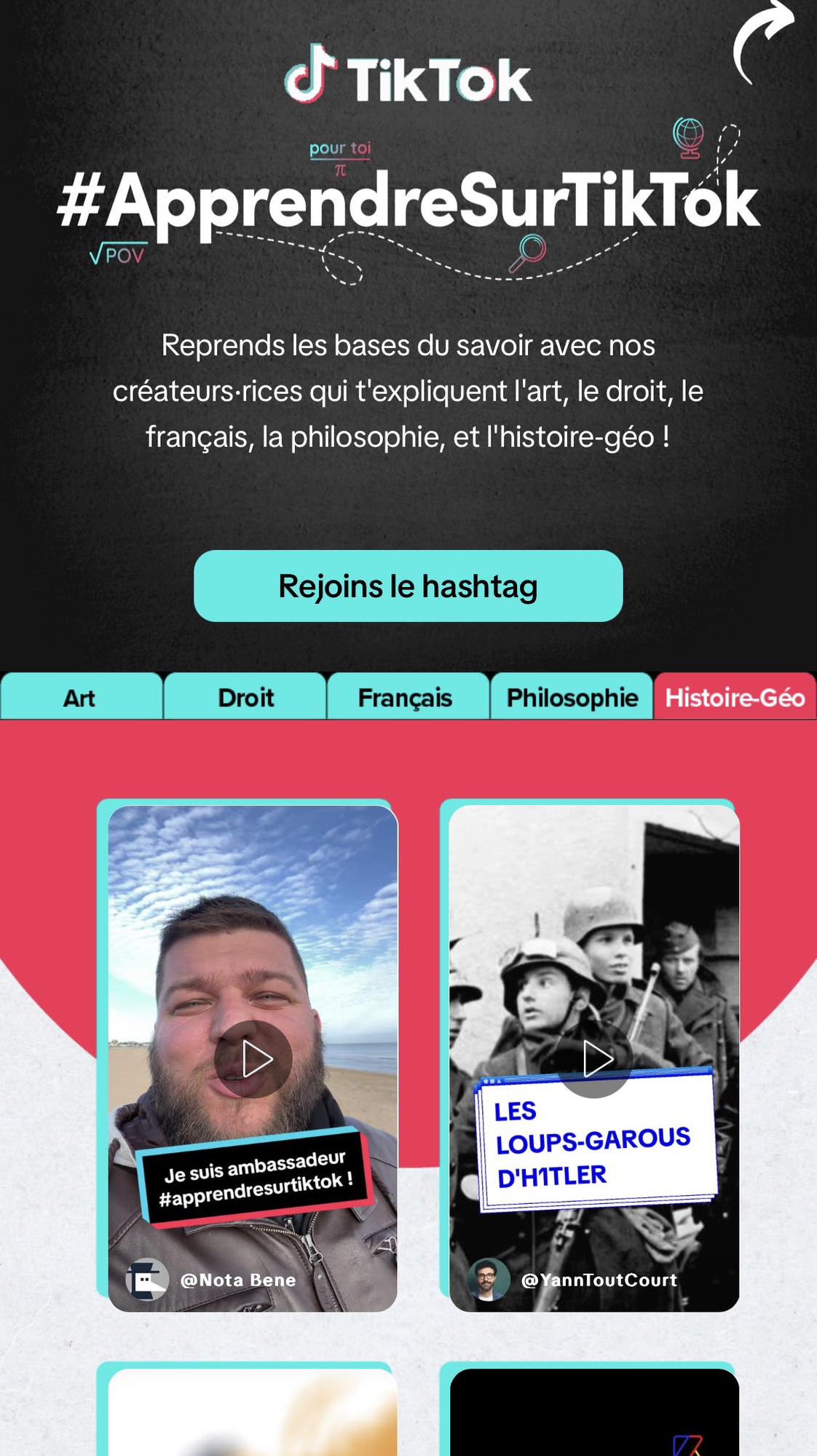 #ApprendreSurTikTok